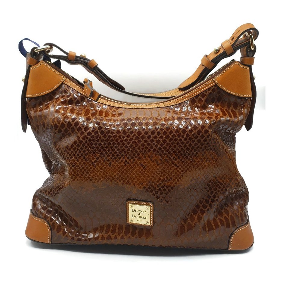 Dooney & Bourke NWT Erica Snake Embossed Leather Hobo Bag and Wristlet